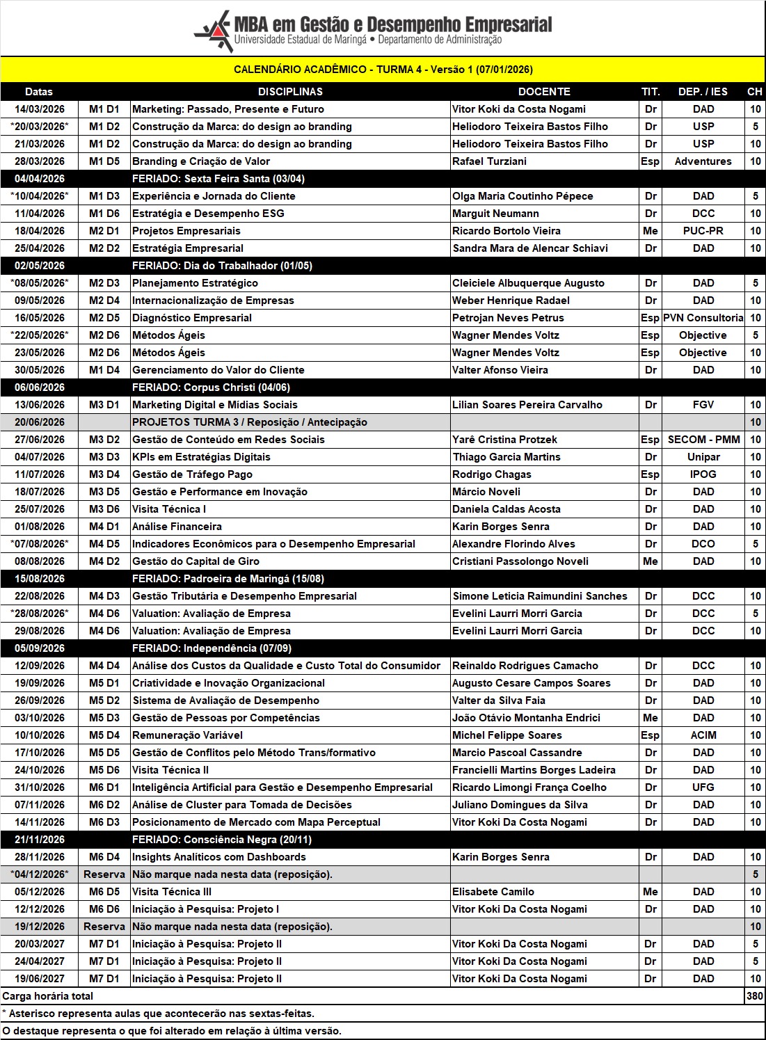 Calendário Acadêmico - MBA UEM - Turma 4 (2026) - v1.jpeg